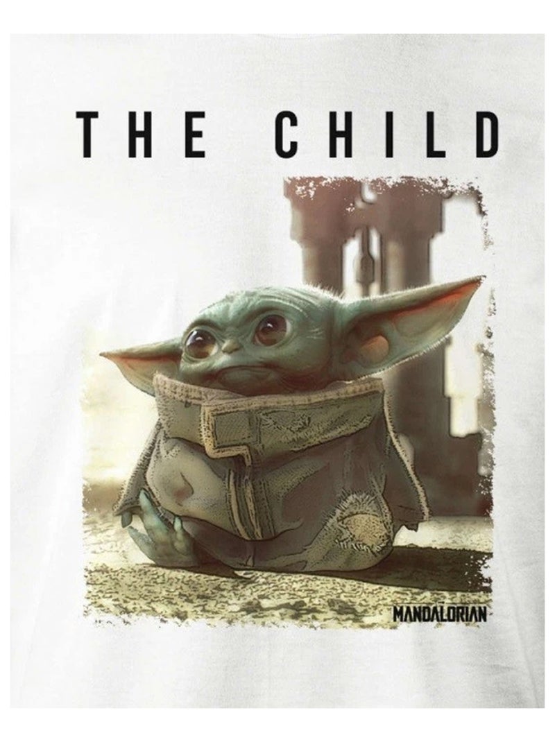 La Guerre des étoiles The Mandalorian - T-shirt motif/style L´Enfant (Grogu) Blanc - Kiabi