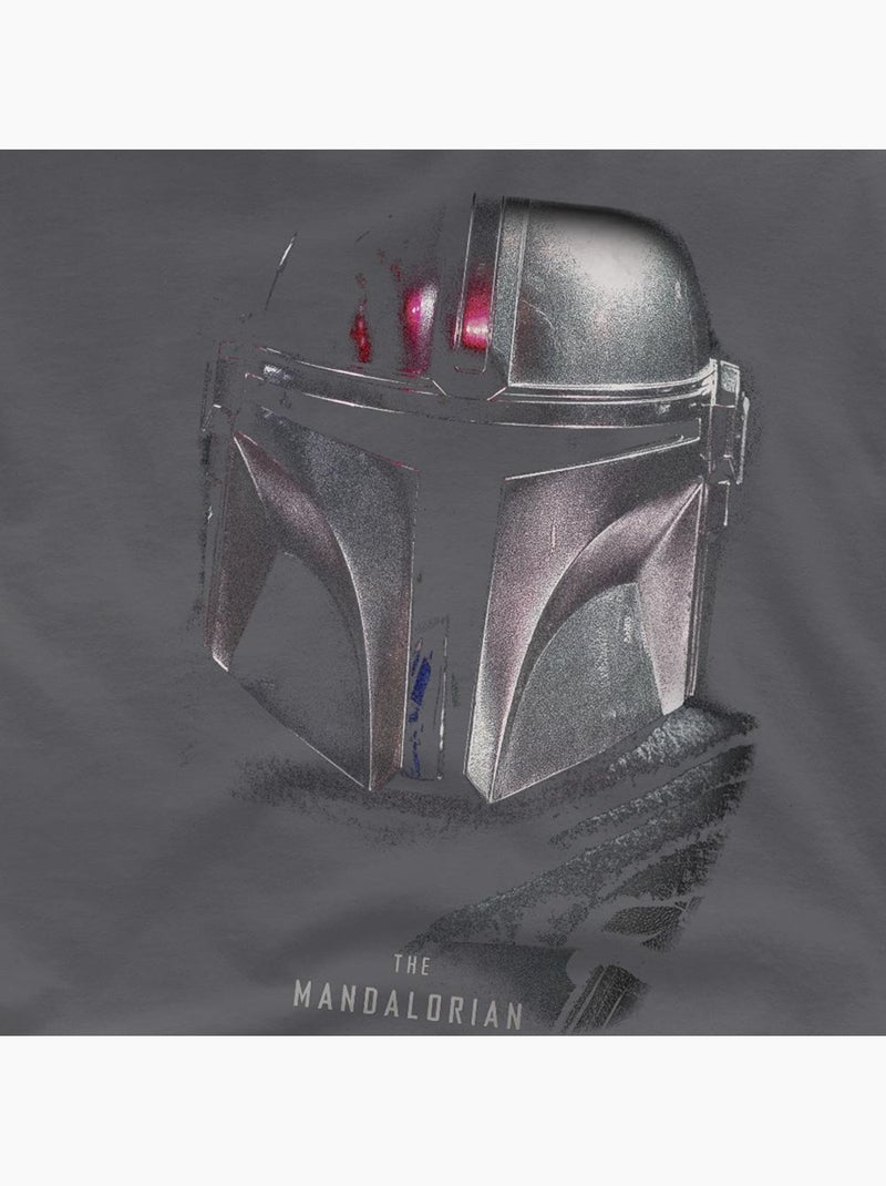 La Guerre des étoiles The Mandalorian - T-shirt motif/style Ombre (Mandalorien) Gris Noir - Kiabi