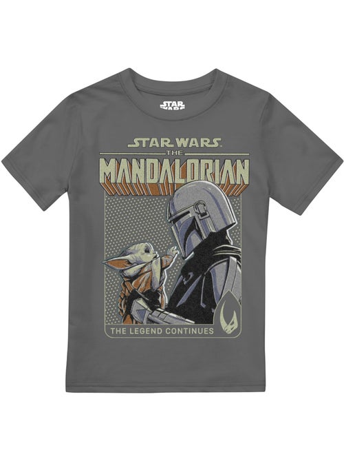 La Guerre des étoiles: The Mandalorian - T-shirt THE LEGEND CONTINUES (Grogu, Mandalorien) - Kiabi
