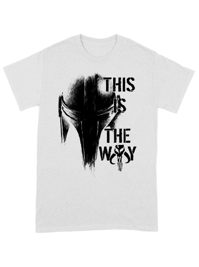 La Guerre des étoiles: The Mandalorian - T-shirt THIS IS THE WAY Blanc Noir - Kiabi