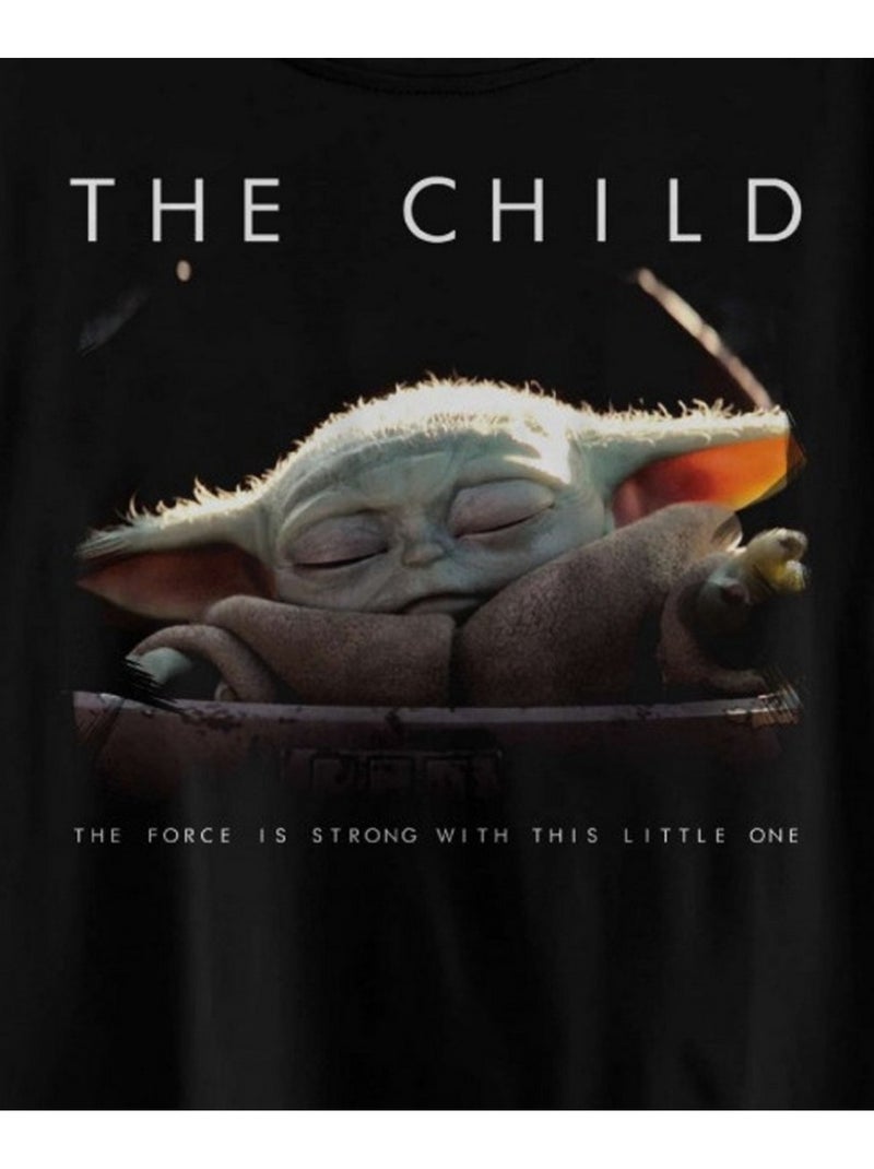 La Guerre des Étoiles The Mandalorian Grogu T-Shirt – The Force Is Strong With This Little One Noir - Kiabi