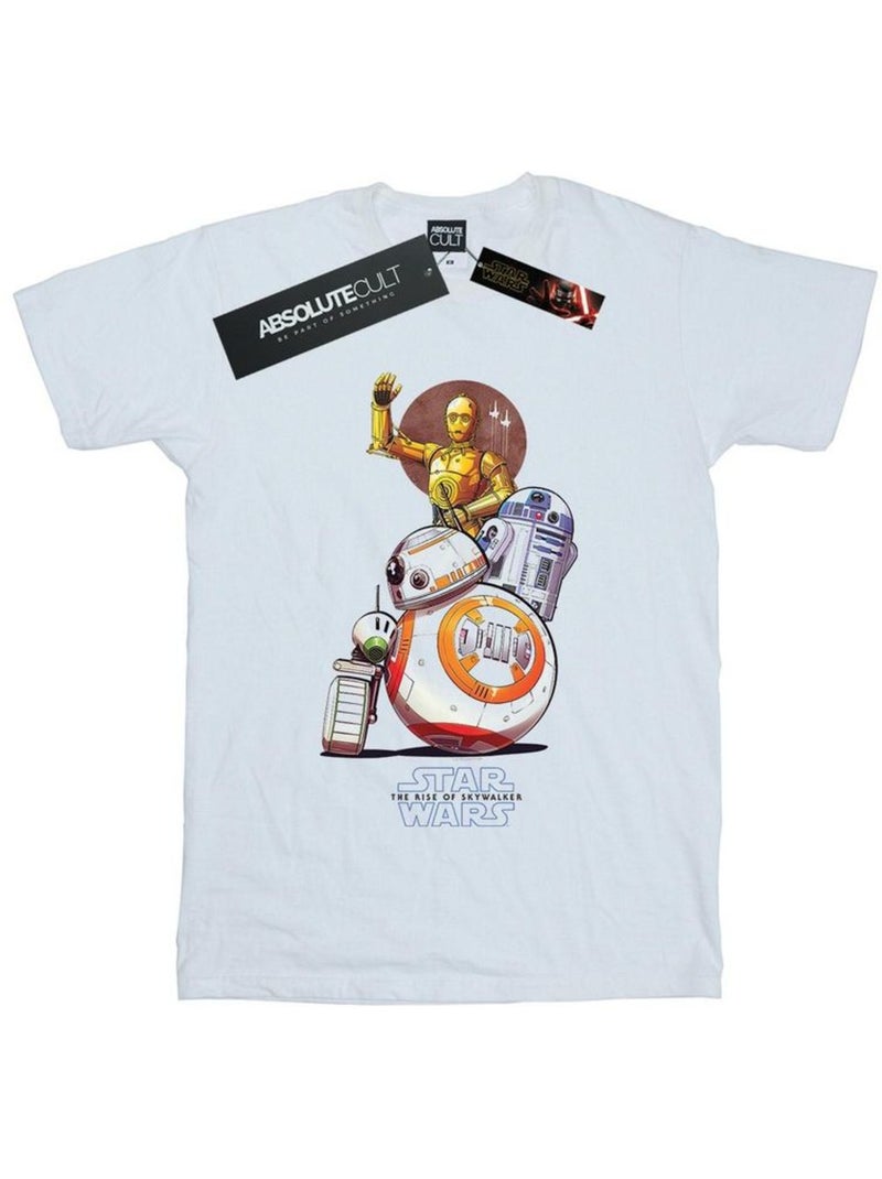 La Guerre des étoiles: The Rise of Skywalker - T-shirt DROIDS Blanc - Kiabi