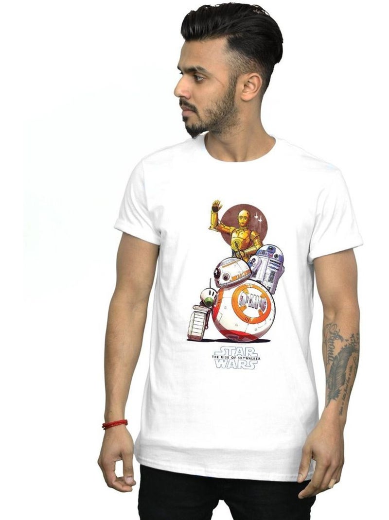 La Guerre des étoiles: The Rise of Skywalker - T-shirt DROIDS Blanc - Kiabi