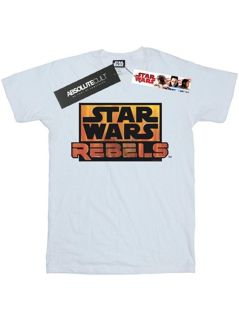 La Guerre des ?toiles - T-shirt motif/style logo REBELS Blanc - Kiabi