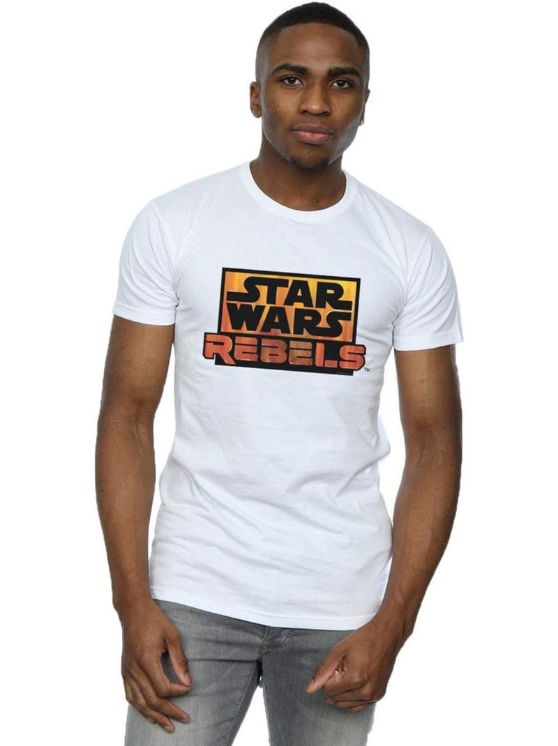 La Guerre des ?toiles - T-shirt motif/style logo REBELS Blanc - Kiabi