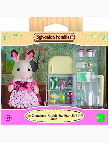 La maman Lapin Chocolat et réfrigérateur - Sylvanian Families - 5014