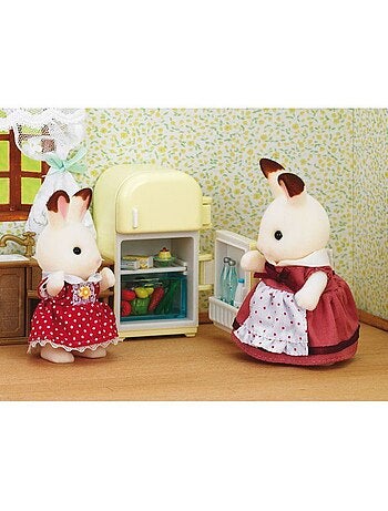 La maman Lapin Chocolat et réfrigérateur - Sylvanian Families - 5014