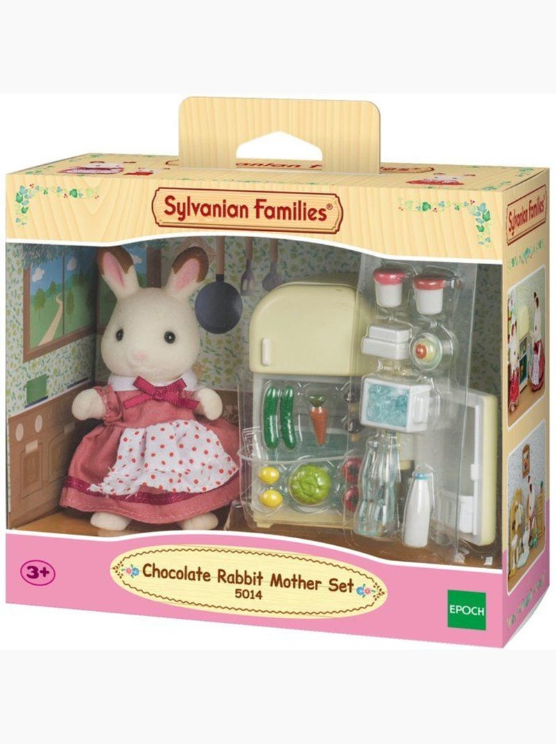 La maman Lapin Chocolat et réfrigérateur - Sylvanian Families - 5014 Rose - Kiabi