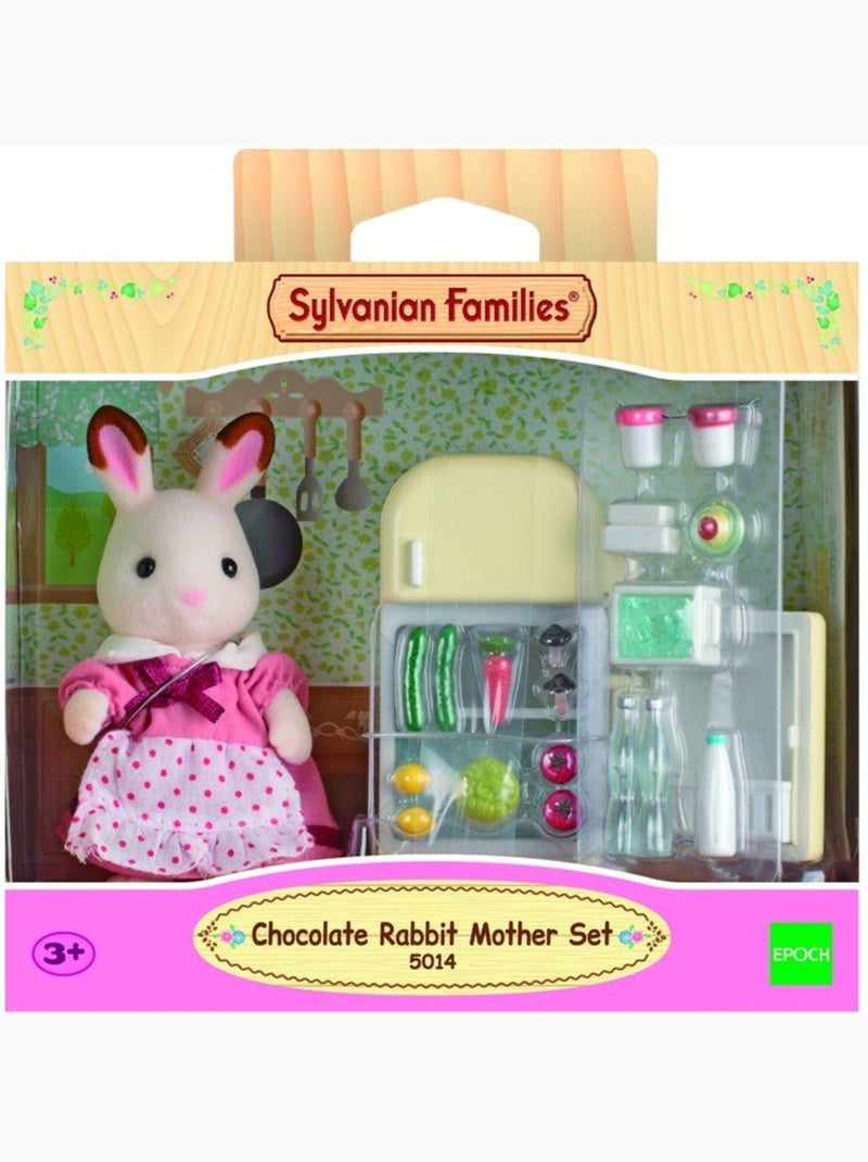 La maman Lapin Chocolat et réfrigérateur - Sylvanian Families - 5014 Rose - Kiabi