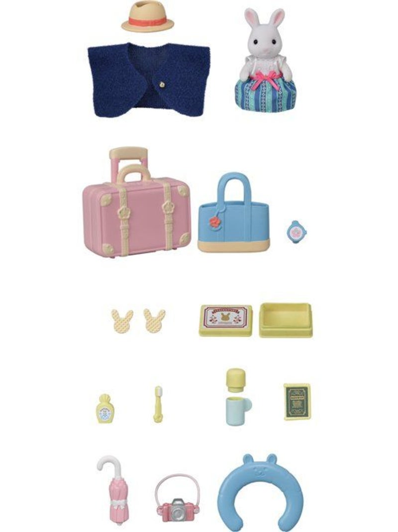 La maman lapin neige et sa valise de weekend - sylvanian families - 5641 Jaune - Kiabi