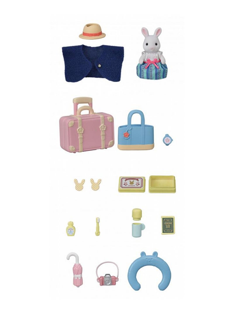 La maman lapin neige et sa valise de weekend - sylvanian families - 5641 Jaune - Kiabi