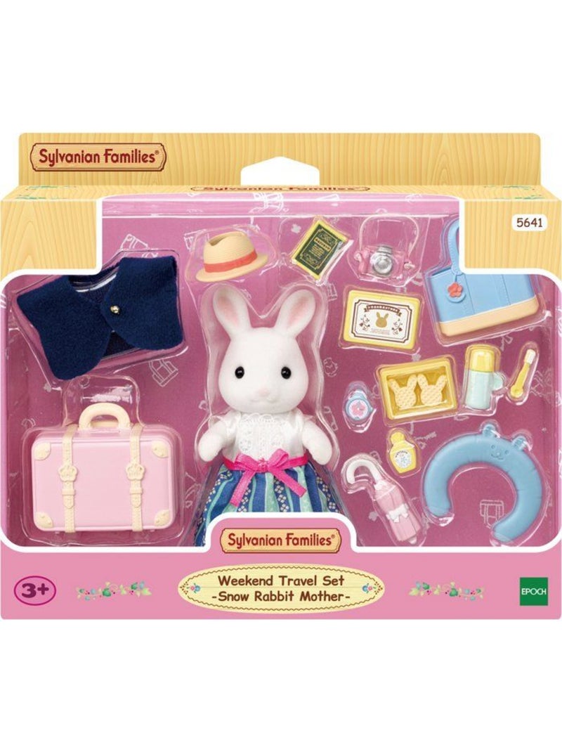 La maman lapin neige et sa valise de weekend - sylvanian families - 5641 Jaune - Kiabi