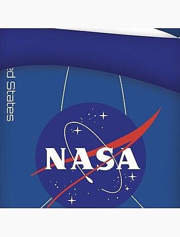 La Nasa - Parure de Lit Enfant Fusée - Housse de Couette 140x200 Taie d'Oreiller 63x63 cm