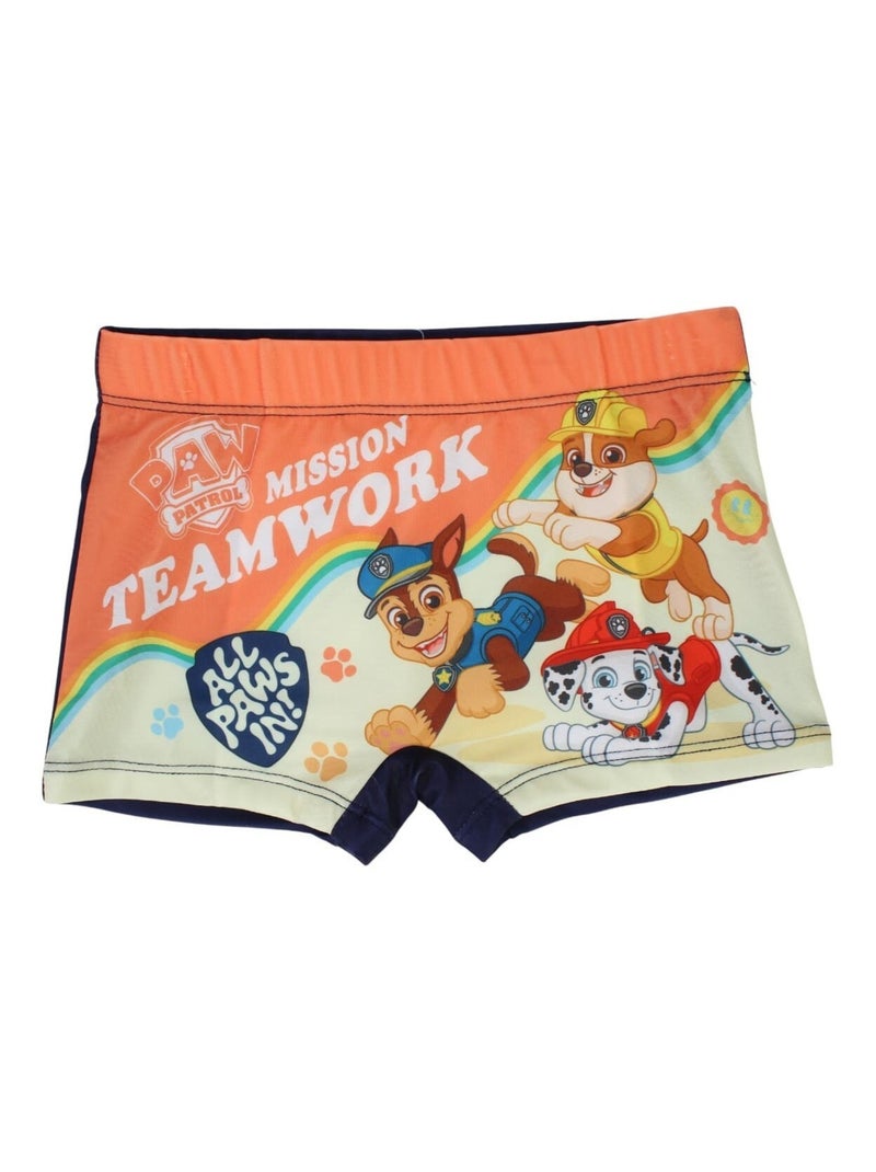 La Pat' Patrouille - Boxer De Bain imprimé La Pat' Patrouille Orange - Kiabi