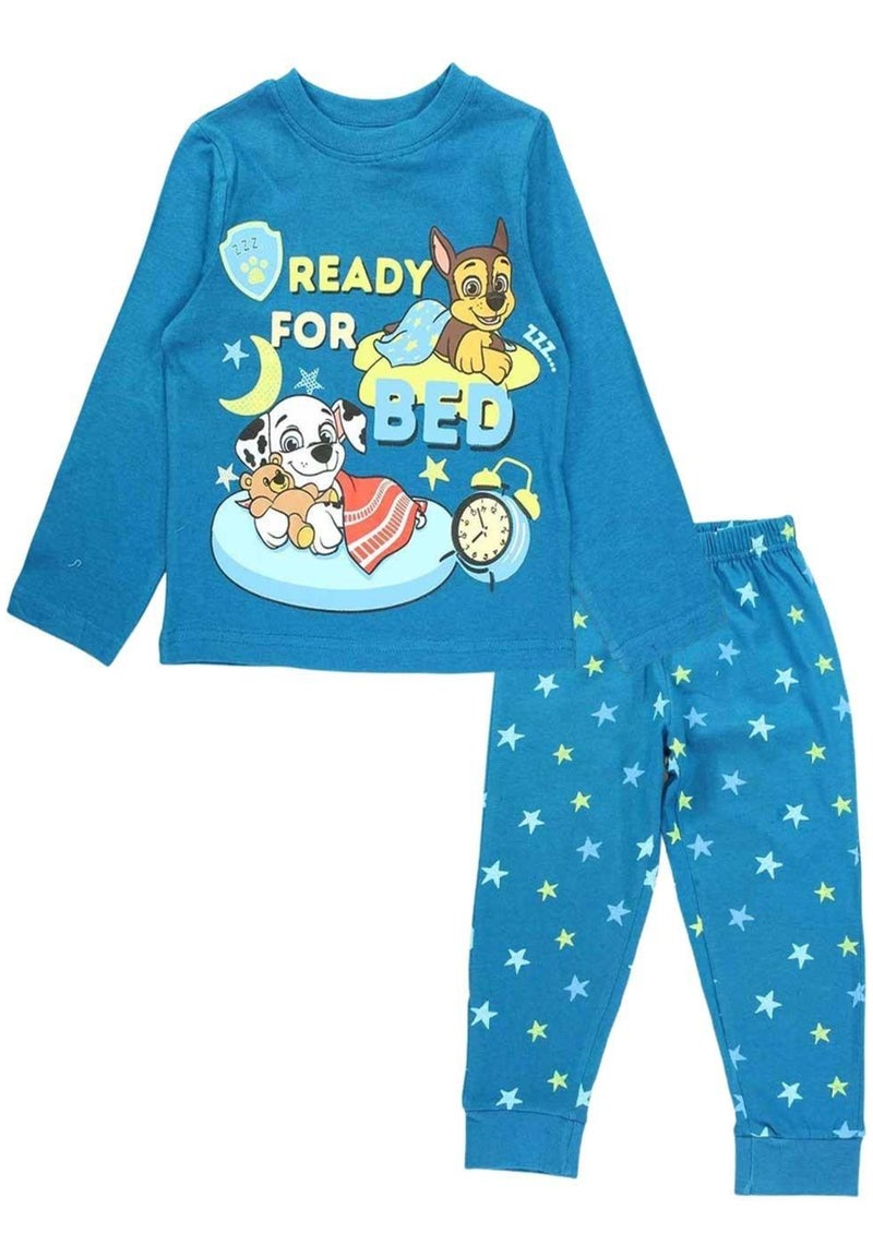 La Pat' Patrouille - Pyjama garçon imprimé La Pat' Patrouille en coton Bleu - Kiabi