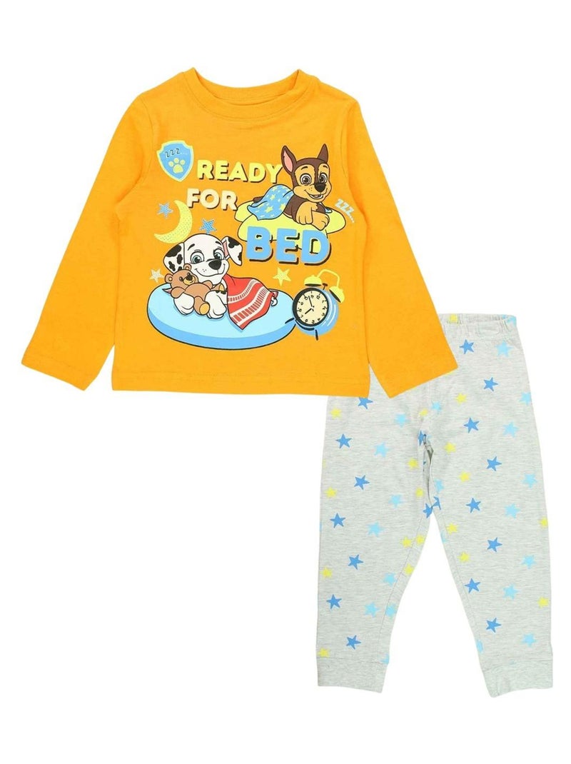 La Pat' Patrouille - Pyjama garçon imprimé La Pat' Patrouille en coton Orange - Kiabi