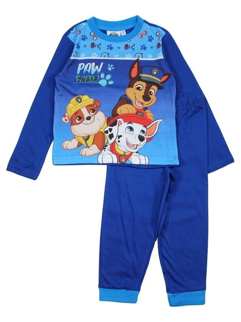 La Pat' Patrouille - Pyjama imprimé La Pat' Patrouille en coton Bleu marine - Kiabi