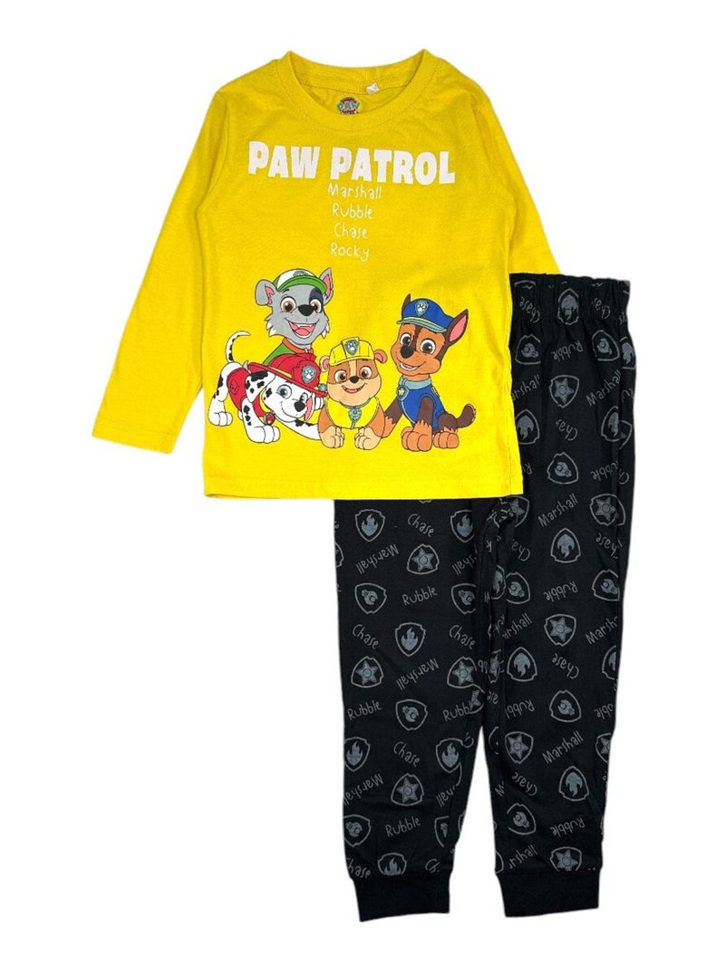 La Pat' Patrouille - Pyjama imprimé La Pat' Patrouille en coton Jaune - Kiabi