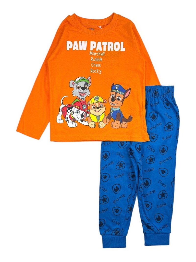 La Pat' Patrouille - Pyjama imprimé La Pat' Patrouille en coton Orange - Kiabi