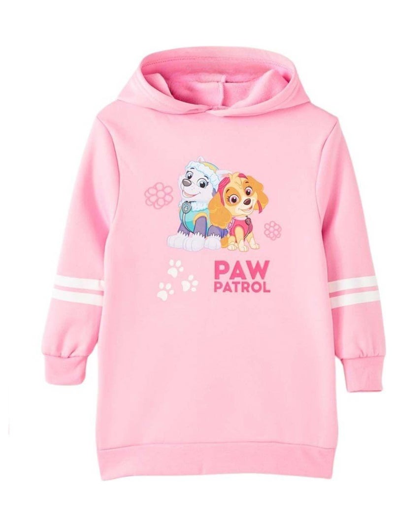La Pat' Patrouille - Robe Pull fille imprimé La Pat' Patrouille Rose - Kiabi