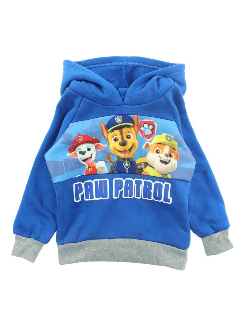 La Pat' Patrouille - Sweat garçon imprimé La Pat' Patrouille en coton Bleu - Kiabi