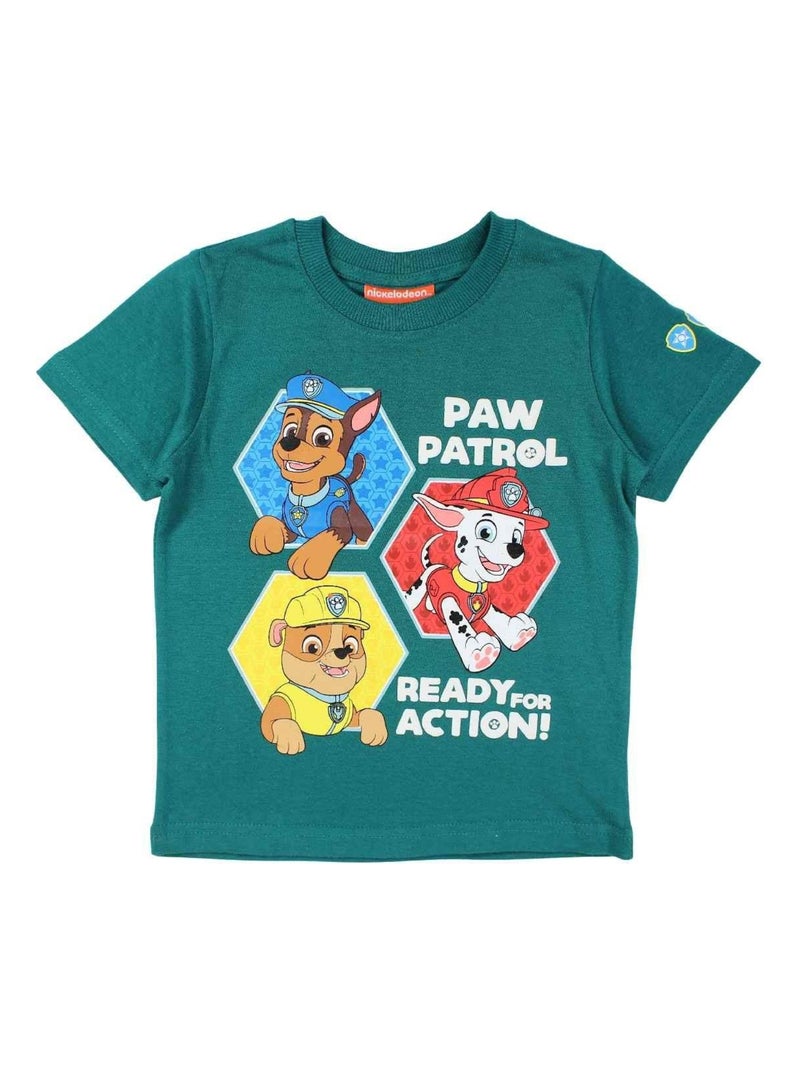 La Pat' Patrouille - T-shirt garçon imprimé La Pat' Patrouille en coton Vert - Kiabi
