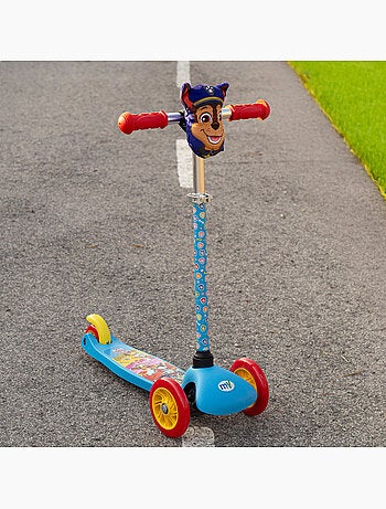 La patrulla canina scooter pour enfants à 3 roues avec poche frontale chase