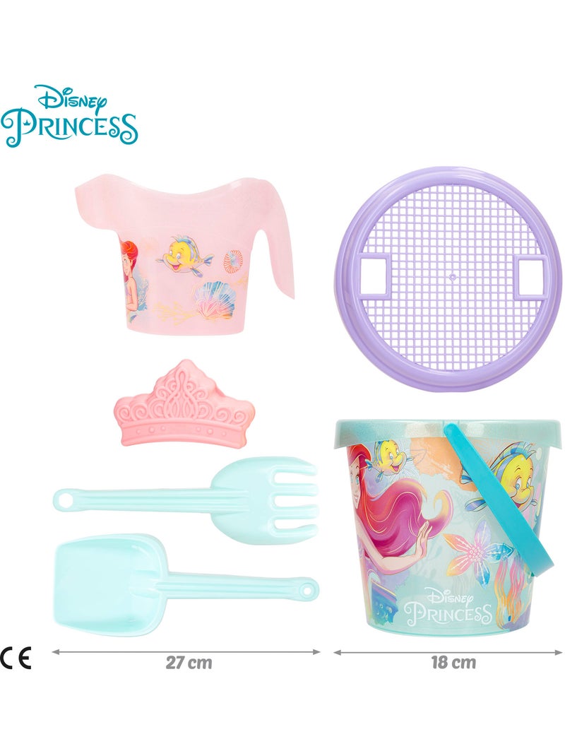 La petite sirène ensemble seau de plage avec accessoires serviette et sac N/A - Kiabi