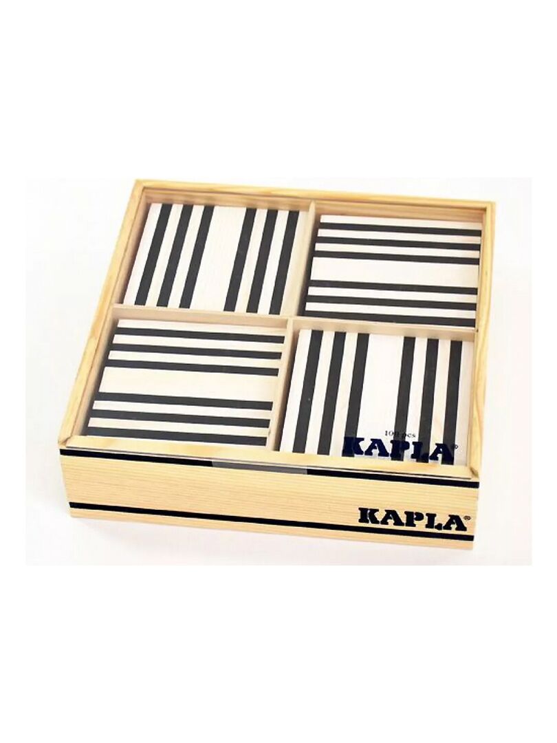 KAPLA Jeu en bois Noir & Blanc à 100 Planchettes - Thali