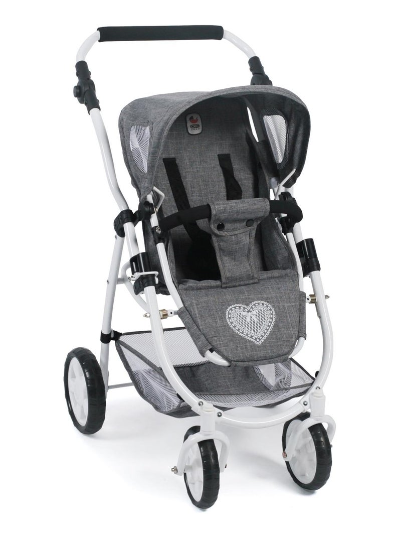 La poussette combinée 3 en 1 EMOTION "ALL IN" pour poupées - Coloris 76 Gris - Kiabi