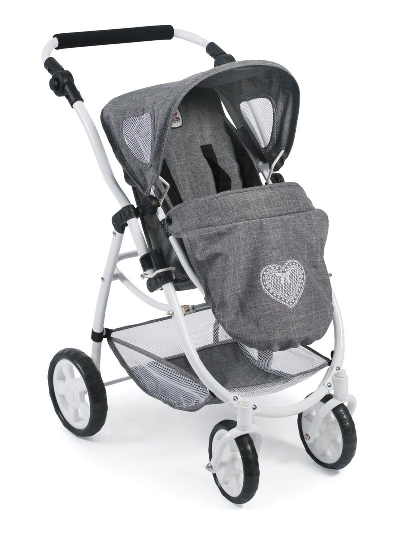 La poussette combinée 3 en 1 EMOTION "ALL IN" pour poupées - Coloris 76 Gris - Kiabi