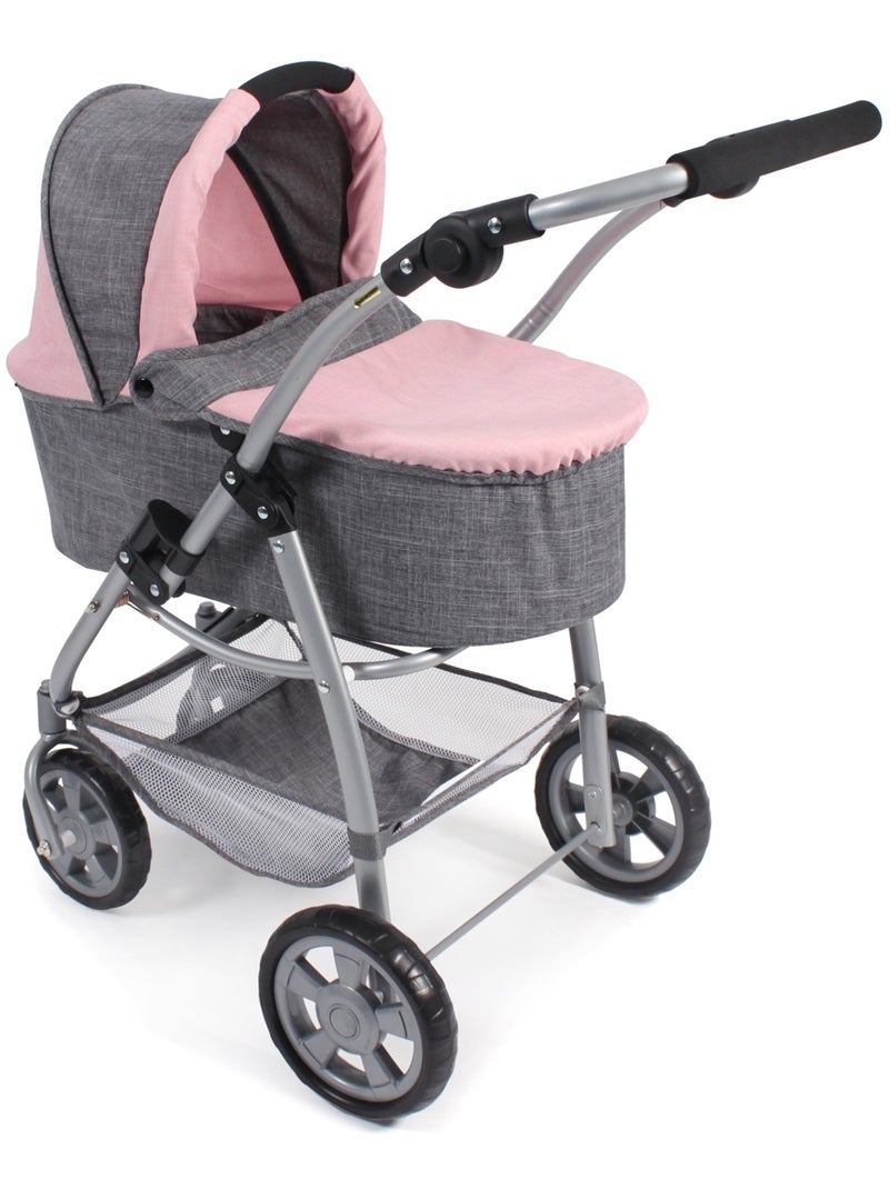 La poussette combinée pour poupée 3 en 1 EMOTION "ALL IN" - Coloris 15 Gris Rose - Kiabi