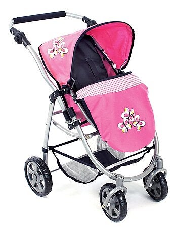 La poussette pour poupée combinée 3 en 1 EMOTION "ALL IN" - Marine et rose