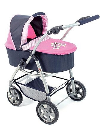 La poussette pour poupée combinée 3 en 1 EMOTION "ALL IN" - Marine et rose