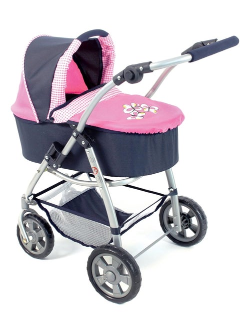 La poussette pour poupée combinée 3 en 1 EMOTION "ALL IN" - Marine et rose - Kiabi