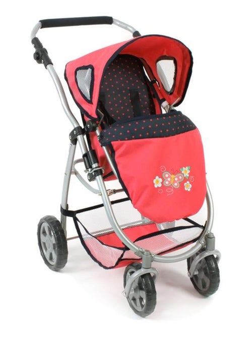 La poussette pour poupées, combinée 3 en 1 EMOTION "ALL IN" - Corail à pois - Kiabi