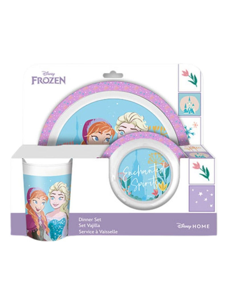 La Reine Des Neiges - Ensemble Repas Pour Enfant Multicolore - Kiabi