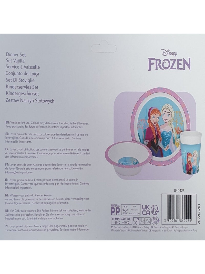 La Reine Des Neiges - Ensemble Repas Pour Enfant Multicolore - Kiabi