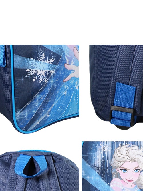 La Reine des Neiges - Sac goûter 31cm bleu marine, 1 compartiment - Bagtrotter - Kiabi
