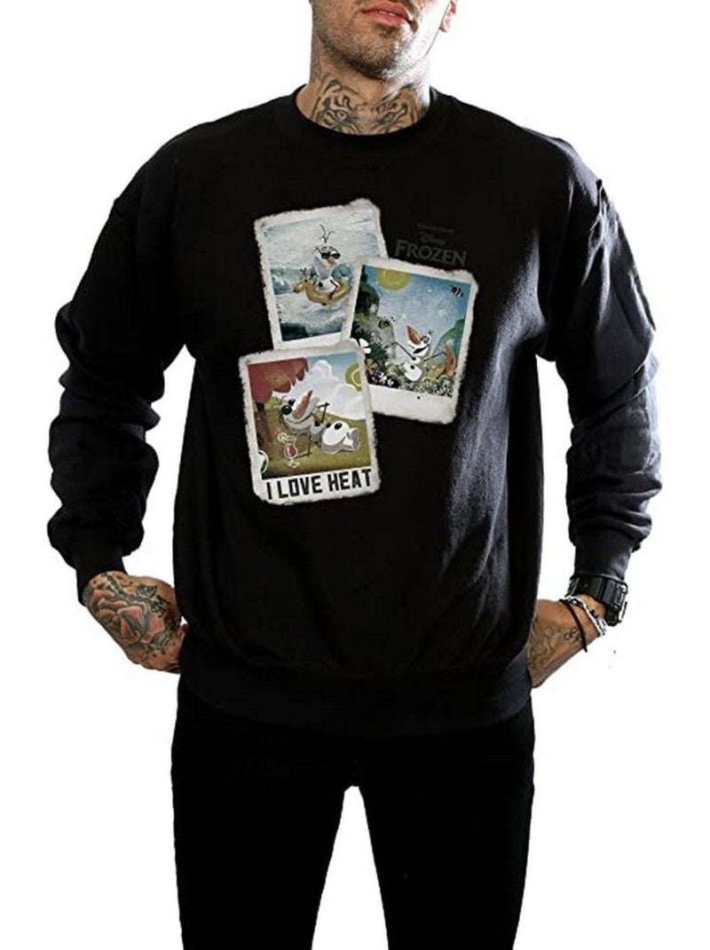 La Reine des Neiges - Sweat (Olaf) Noir - Kiabi