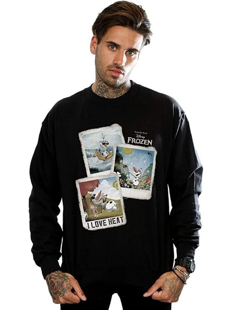 La Reine des Neiges - Sweat (Olaf) Noir - Kiabi