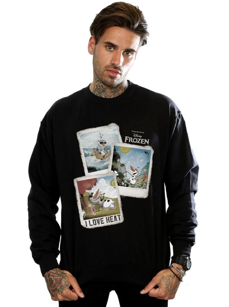 La Reine des Neiges - Sweat (Olaf) Noir - Kiabi