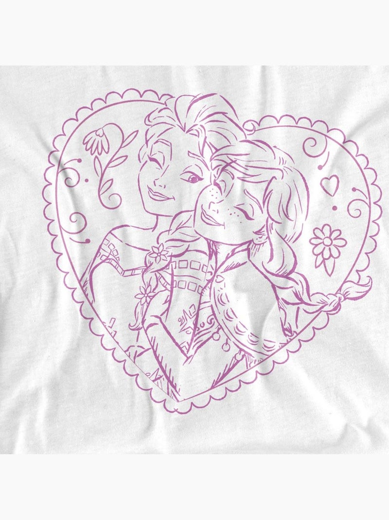 La Reine des Neiges - T-shirt (Anna, Elsa) Blanc - Kiabi
