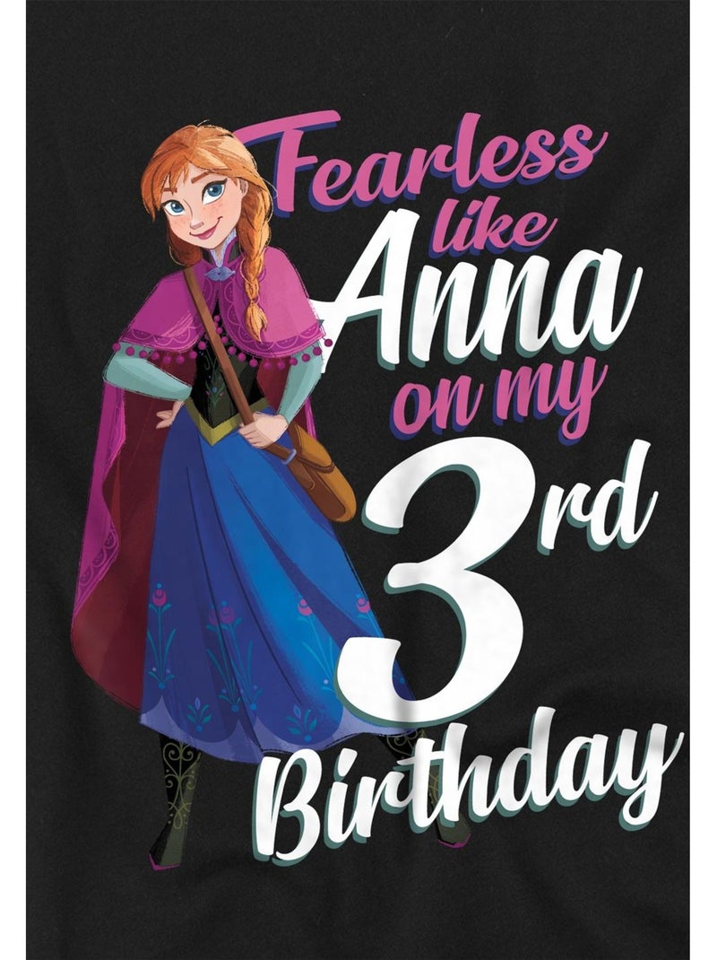 La Reine des Neiges - T-shirt ANNA (Occasion: 3ème anniversaire) Noir - Kiabi