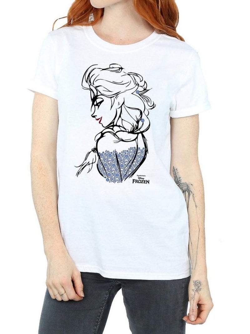 La Reine des Neiges - T-shirt (Elsa) Blanc - Kiabi
