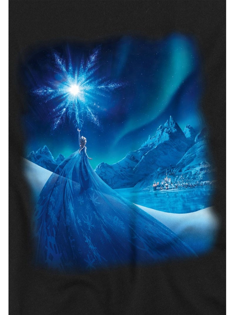La Reine des Neiges - T-shirt ELSA (Elsa) Noir - Kiabi