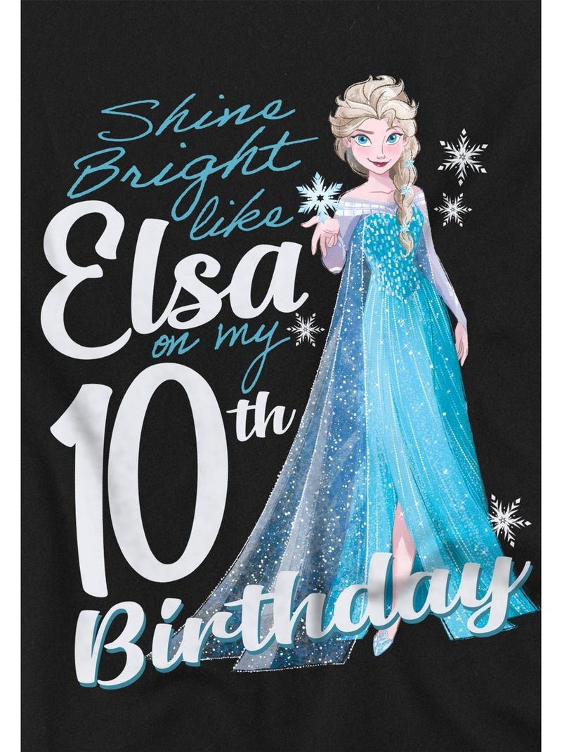 La Reine des Neiges - T-shirt ELSA (Occasion: 10ème anniversaire) Noir - Kiabi
