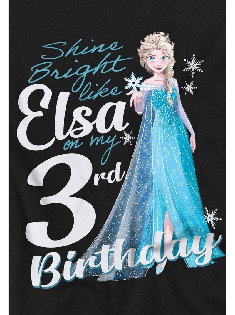 La Reine des Neiges - T-shirt ELSA (Occasion: 3ème anniversaire) Noir - Kiabi