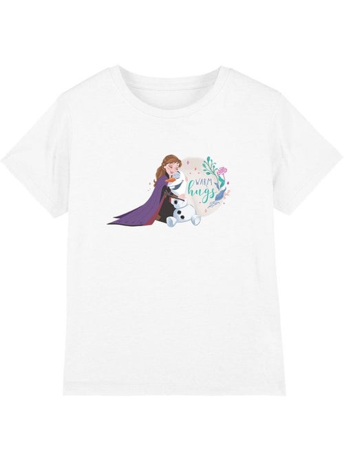 La Reine des Neiges - T-shirt LIKE WARM HUGS (Anna, Olaf) - Kiabi