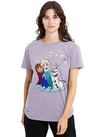 La Reine des Neiges - T-shirt motif Elsa et Anna LET IT SNOW (Anna, Elsa)